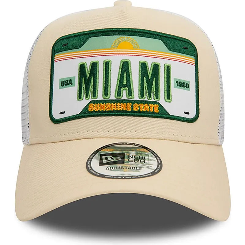 petten-gebogen-beige-snapback-a-frame-license-plate-van-miami-steden-en-stranden-van-new-era petten-gebogen-beige-snapback-a-frame-license-plate-van-miami-steden-en-stranden-van-new-era