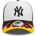 petten-gebogen-wit-snapback-a-frame-flame-van-new-york-yankees-mlb-van-new-era