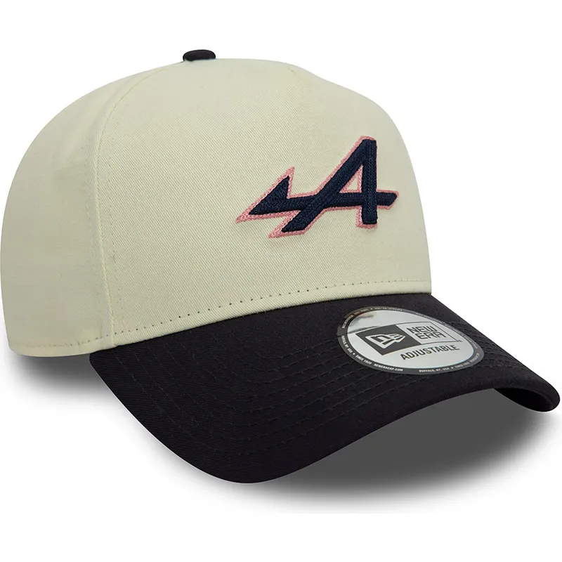 petten-gebogen-blauw-snapback-e-frame-chain-stitch-van-alpine-f1-team-formula-1-van-new-era