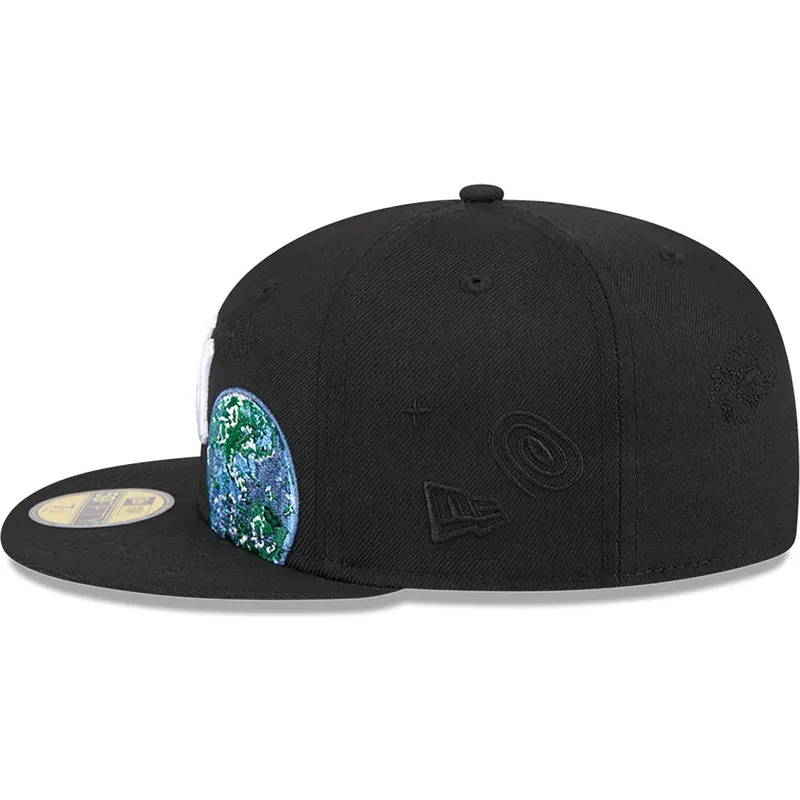 petten-plat-zwart-fitted-59fifty-global-van-new-york-yankees-mlb-van-new-era