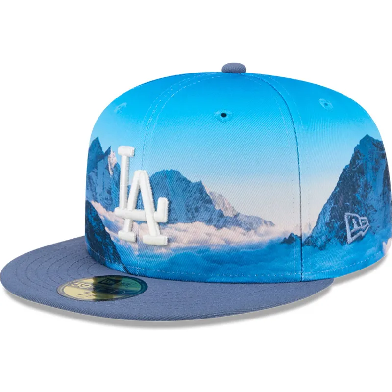 petten-plat-blauw-fitted-59fifty-photoreal-van-los-angeles-dodgers-mlb-van-new-era