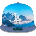 petten-plat-blauw-fitted-59fifty-photoreal-van-los-angeles-dodgers-mlb-van-new-era