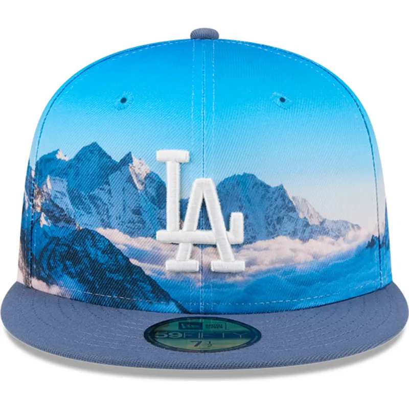 petten-plat-blauw-fitted-59fifty-photoreal-van-los-angeles-dodgers-mlb-van-new-era