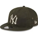 petten-plat-groen-verstelbaar-9fifty-waxed-canvas-van-new-york-yankees-mlb-van-new-era