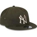 petten-plat-groen-verstelbaar-9fifty-waxed-canvas-van-new-york-yankees-mlb-van-new-era