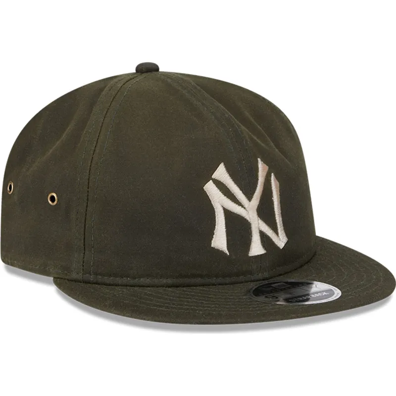 petten-plat-groen-verstelbaar-9fifty-waxed-canvas-van-new-york-yankees-mlb-van-new-era petten-plat-groen-verstelbaar-9fifty-waxed-canvas-van-new-york-yankees-mlb-van-new-era