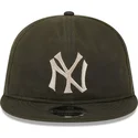 petten-plat-groen-verstelbaar-9fifty-waxed-canvas-van-new-york-yankees-mlb-van-new-era