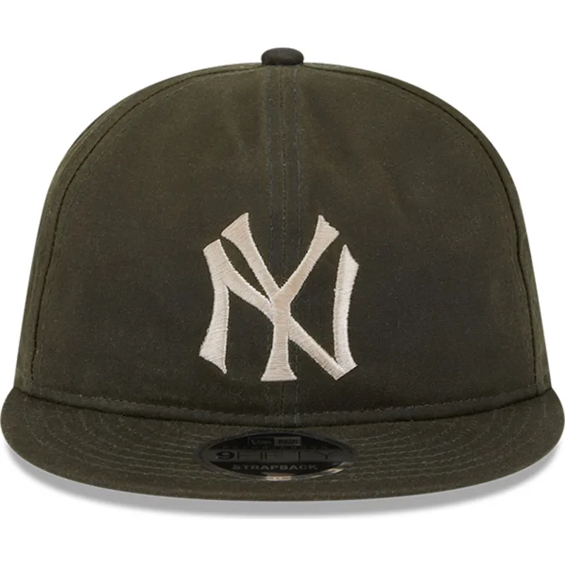 petten-plat-groen-verstelbaar-9fifty-waxed-canvas-van-new-york-yankees-mlb-van-new-era petten-plat-groen-verstelbaar-9fifty-waxed-canvas-van-new-york-yankees-mlb-van-new-era