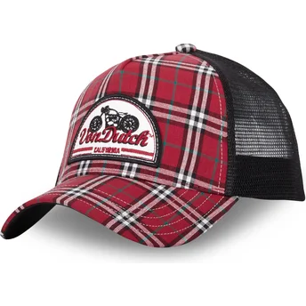 Petten gebogen rood snapback CAR04 van Von Dutch