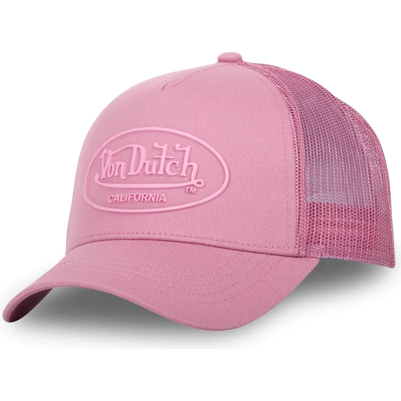 petten-gebogen-roze-snapback-log08-van-von-dutch
