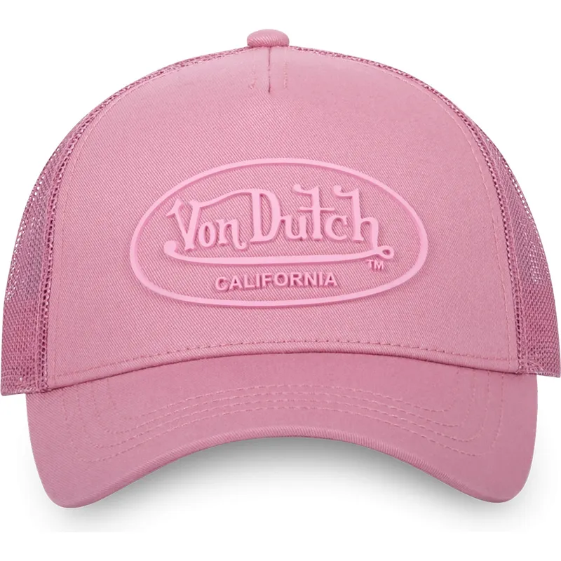 petten-gebogen-roze-snapback-log08-van-von-dutch