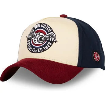 Petten gebogen meerkleurig snapback VINT02 van Von Dutch