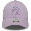 petten-gebogen-paars-verstelbaar-9forty-league-essential-van-new-york-yankees-mlb-van-new-era