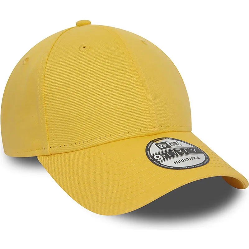 petten-gebogen-geel-verstelbaar-9forty-essential-van-new-era