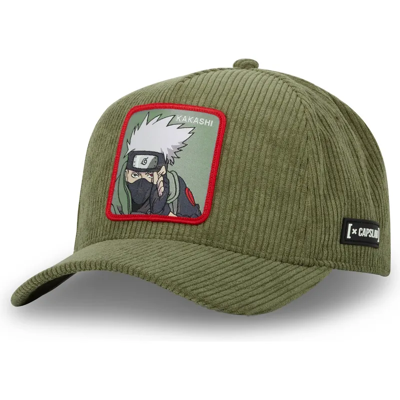petten-gebogen-groen-snapback-ns3-cor-kakashi-hatake-naruto-van-capslab