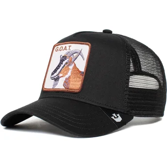 petten-gebogen-zwart-snapback-the-goat-the-farm-van-goorin-bros