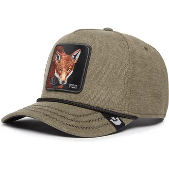 petten-gebogen-groen-snapback-foxy-duck-canvas-the-farm-van-goorin-bros