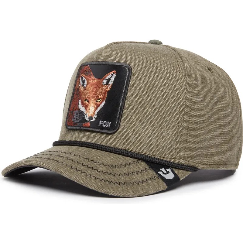petten-gebogen-groen-snapback-foxy-duck-canvas-the-farm-van-goorin-bros