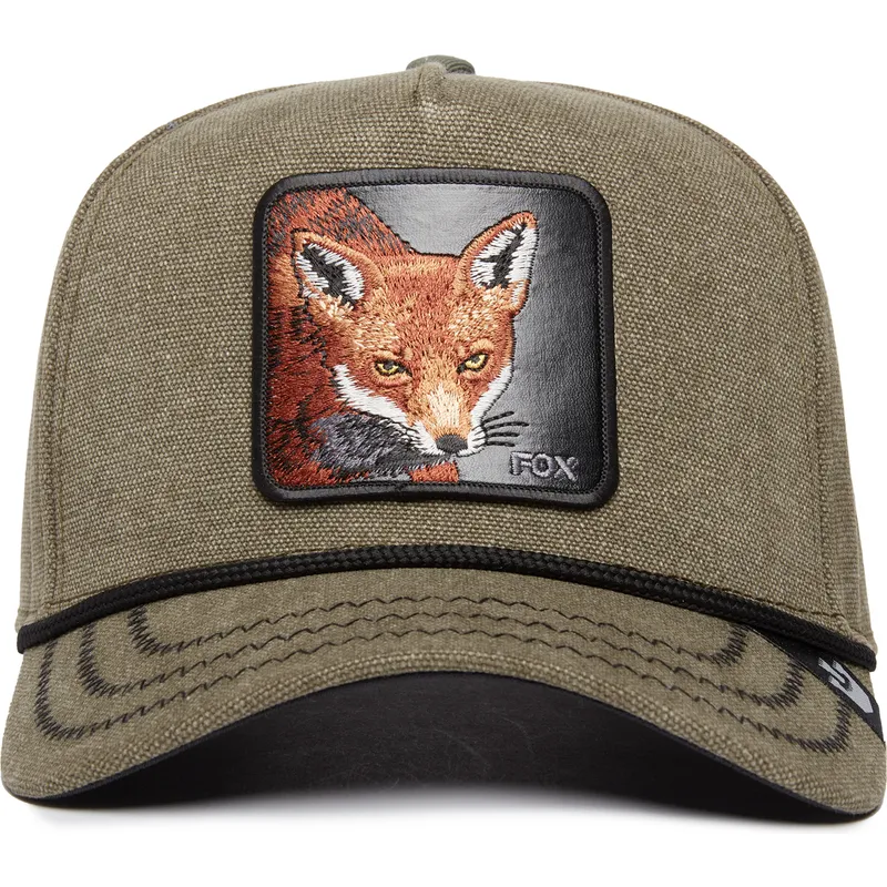 petten-gebogen-groen-snapback-foxy-duck-canvas-the-farm-van-goorin-bros