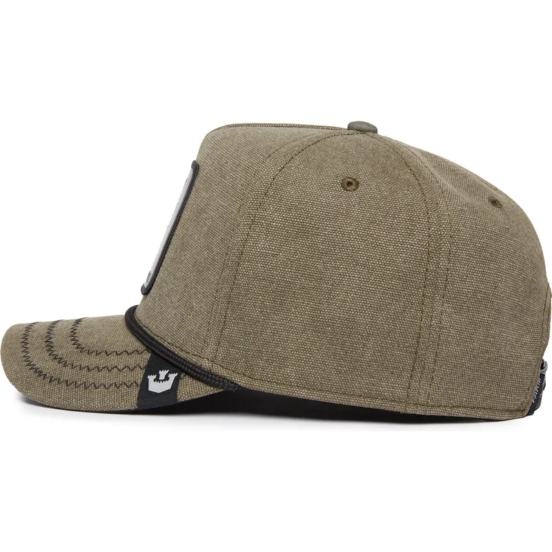 petten-gebogen-groen-snapback-foxy-duck-canvas-the-farm-van-goorin-bros