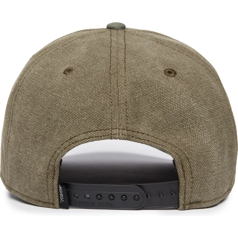 petten-gebogen-groen-snapback-foxy-duck-canvas-the-farm-van-goorin-bros