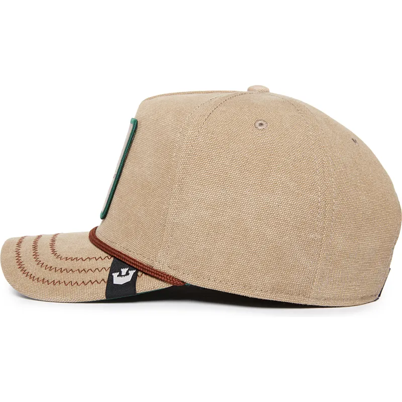 petten-gebogen-beige-snapback-lucky-duck-canvas-the-farm-van-goorin-bros