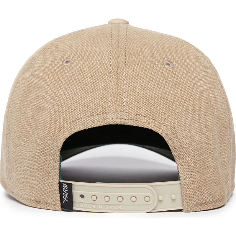 petten-gebogen-beige-snapback-lucky-duck-canvas-the-farm-van-goorin-bros