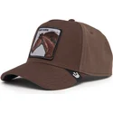 petten-gebogen-bruin-snapback-dark-horse-field-100-all-season-wool-the-farm-van-goorin-bros
