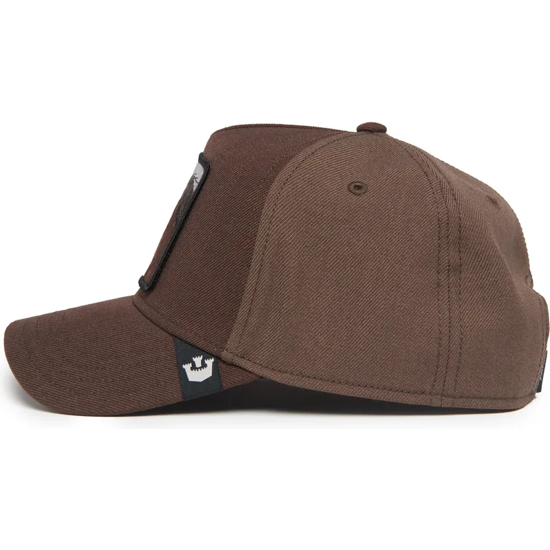 petten-gebogen-bruin-snapback-dark-horse-field-100-all-season-wool-the-farm-van-goorin-bros