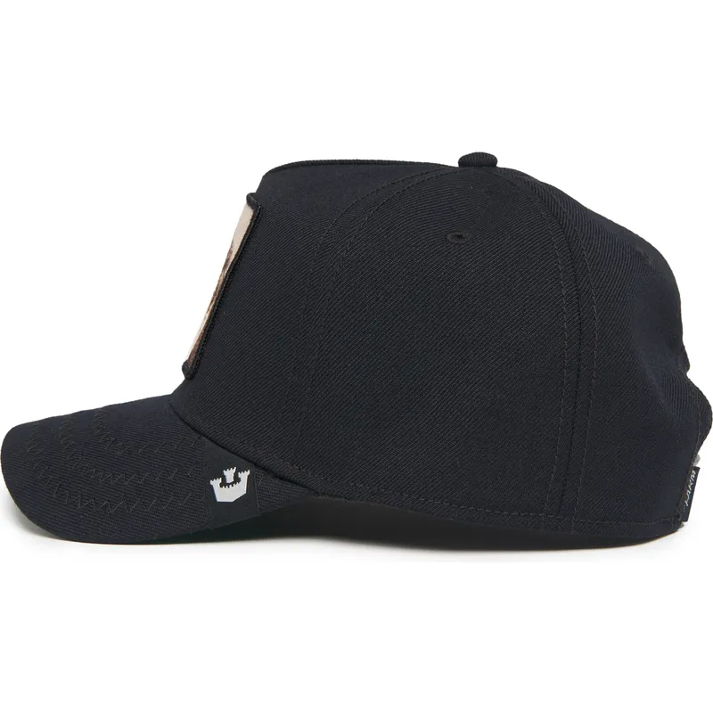 petten-gebogen-zwart-snapback-king-field-100-all-season-wool-the-farm-van-goorin-bros