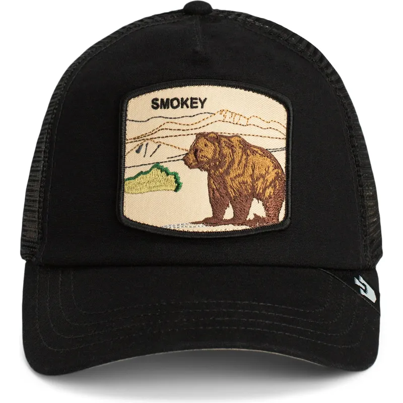 petten-gebogen-zwart-snapback-smokey-camp-crasher-park-range-the-farm-van-goorin-bros