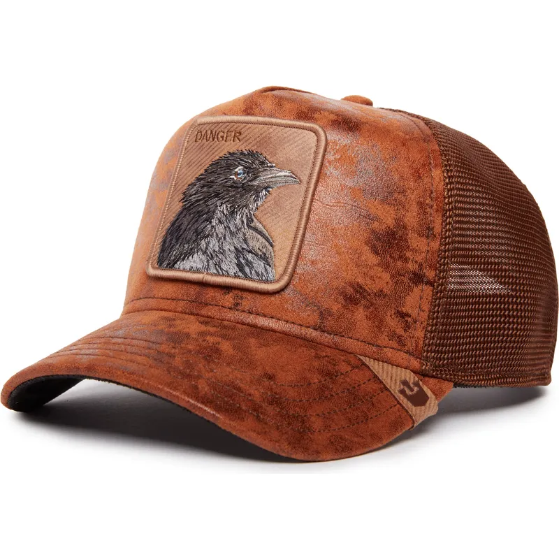 petten-gebogen-bruin-snapback-danger-crow-the-farm-van-goorin-bros