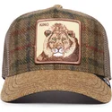 petten-gebogen-bruin-snapback-king-moon-lion-uk-plaid-the-farm-van-goorin-bros