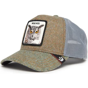 petten-gebogen-meerkleurig-snapback-wise-ass-moon-owl-uk-plaid-the-farm-van-goorin-bros