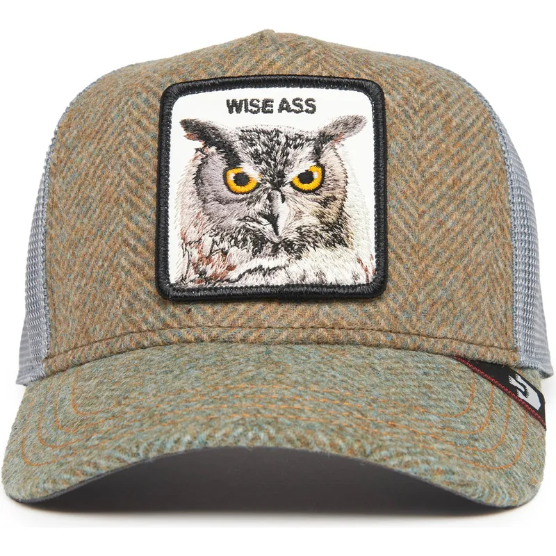 petten-gebogen-meerkleurig-snapback-wise-ass-moon-owl-uk-plaid-the-farm-van-goorin-bros