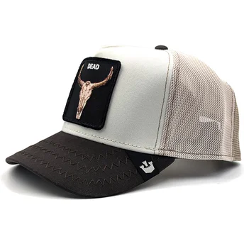 petten-gebogen-bruin-snapback-dead-skull-tri-tone-the-farm-van-goorin-bros
