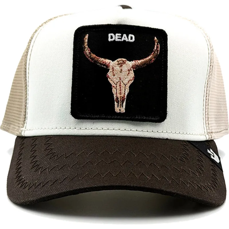 petten-gebogen-bruin-snapback-dead-skull-tri-tone-the-farm-van-goorin-bros