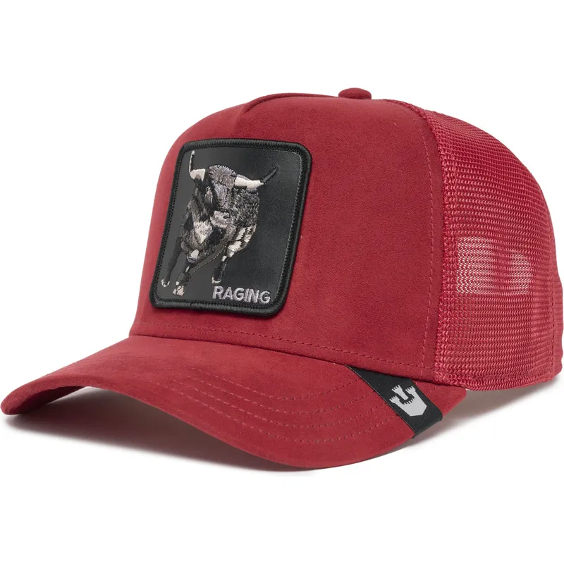 petten-gebogen-rood-snapback-raging-the-suede-rager-the-farm-van-goorin-bros