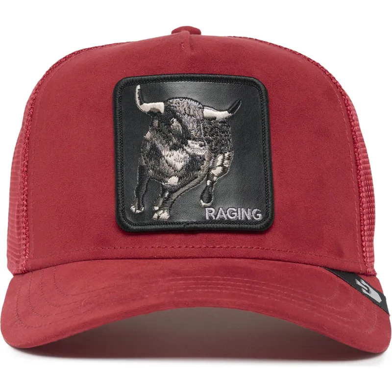 petten-gebogen-rood-snapback-raging-the-suede-rager-the-farm-van-goorin-bros