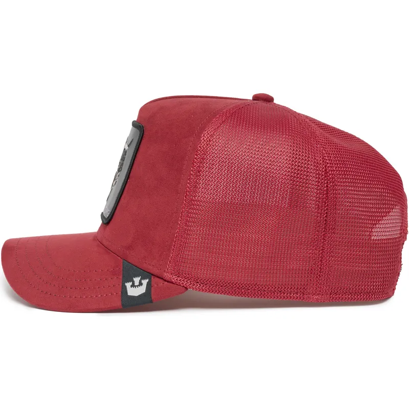 petten-gebogen-rood-snapback-raging-the-suede-rager-the-farm-van-goorin-bros