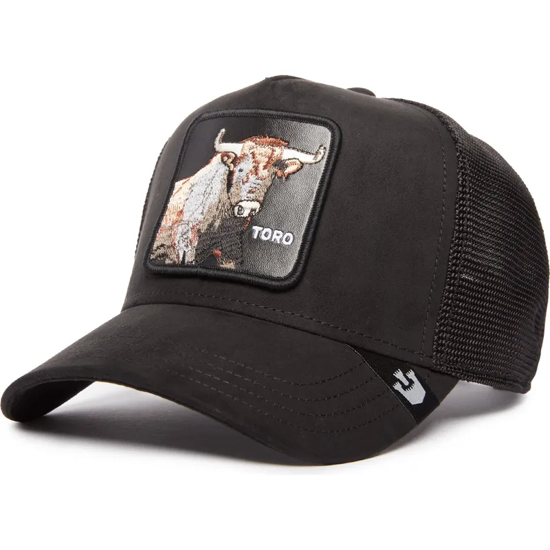 petten-gebogen-zwart-snapback-the-suede-bull-blacked-out-the-farm-van-goorin-bros