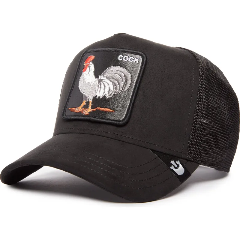 petten-gebogen-zwart-snapback-cock-the-suede-rooster-blacked-out-the-farm-van-goorin-bros