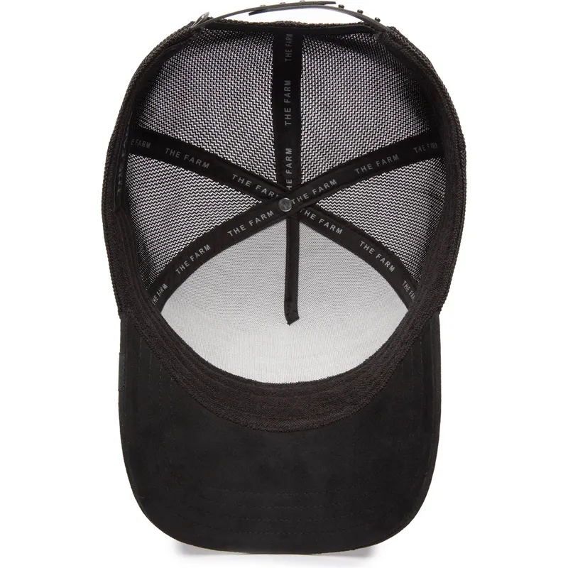 petten-gebogen-zwart-snapback-cock-the-suede-rooster-blacked-out-the-farm-van-goorin-bros