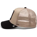petten-gebogen-beige-snapback-the-vicious-snake-eco-brutalism-the-farm-van-goorin-bros