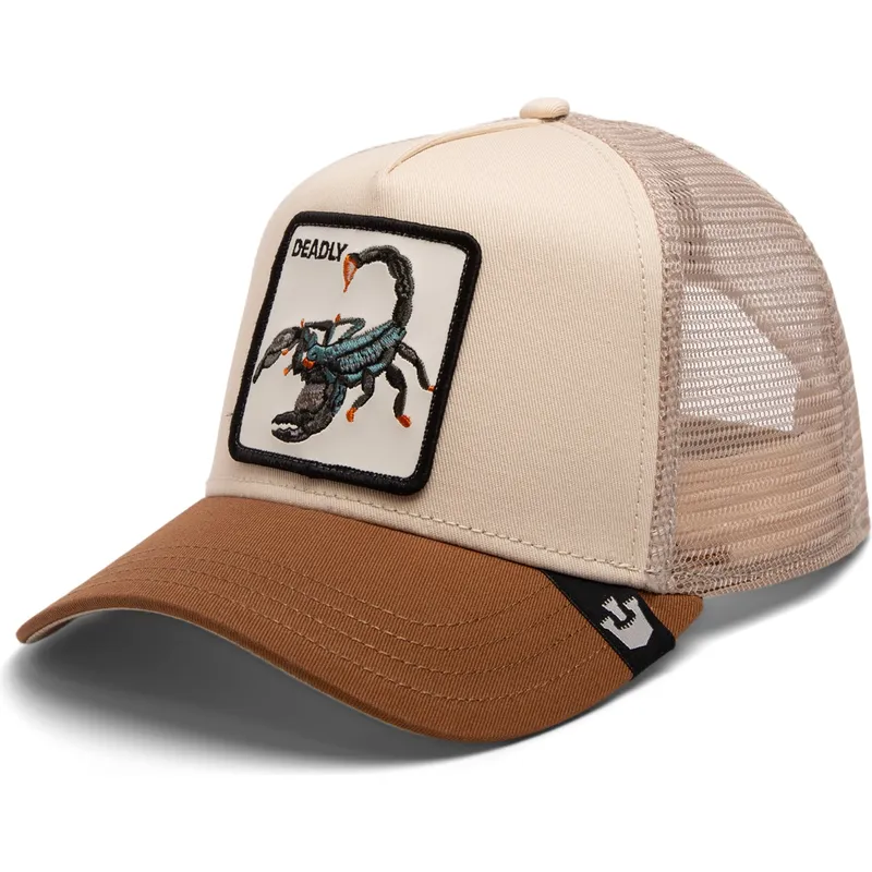 petten-gebogen-bruin-snapback-the-deadliest-scorpion-eco-brutalism-the-farm-van-goorin-bros