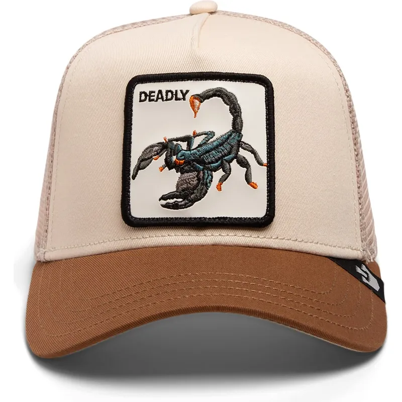 petten-gebogen-bruin-snapback-the-deadliest-scorpion-eco-brutalism-the-farm-van-goorin-bros