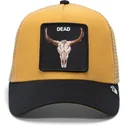 petten-gebogen-geel-snapback-the-dead-skull-eco-brutalism-the-farm-van-goorin-bros