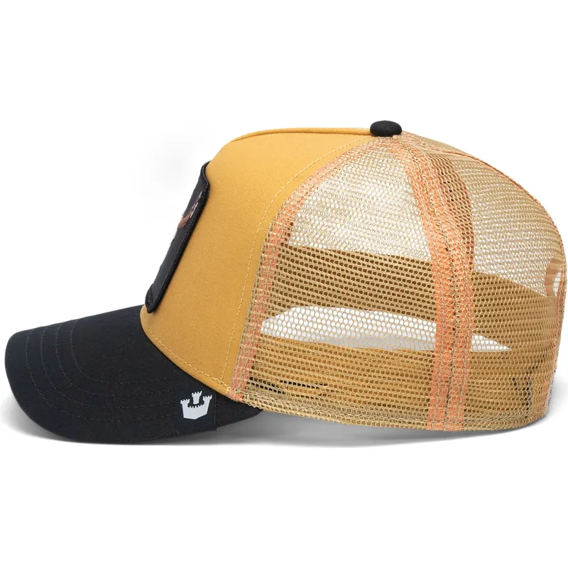 petten-gebogen-geel-snapback-the-dead-skull-eco-brutalism-the-farm-van-goorin-bros