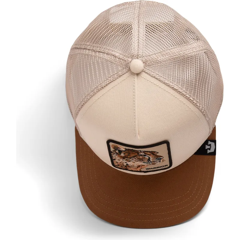 petten-gebogen-bruin-snapback-warrior-cheetah-big-cats-the-farm-van-goorin-bros