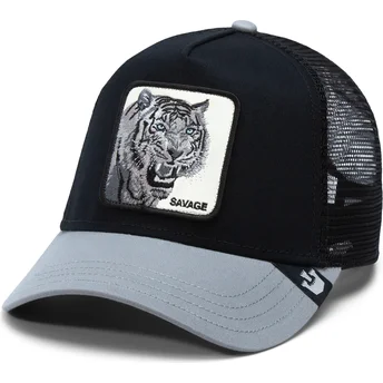petten-gebogen-zwart-snapback-the-savage-tiger-big-cats-the-farm-van-goorin-bros